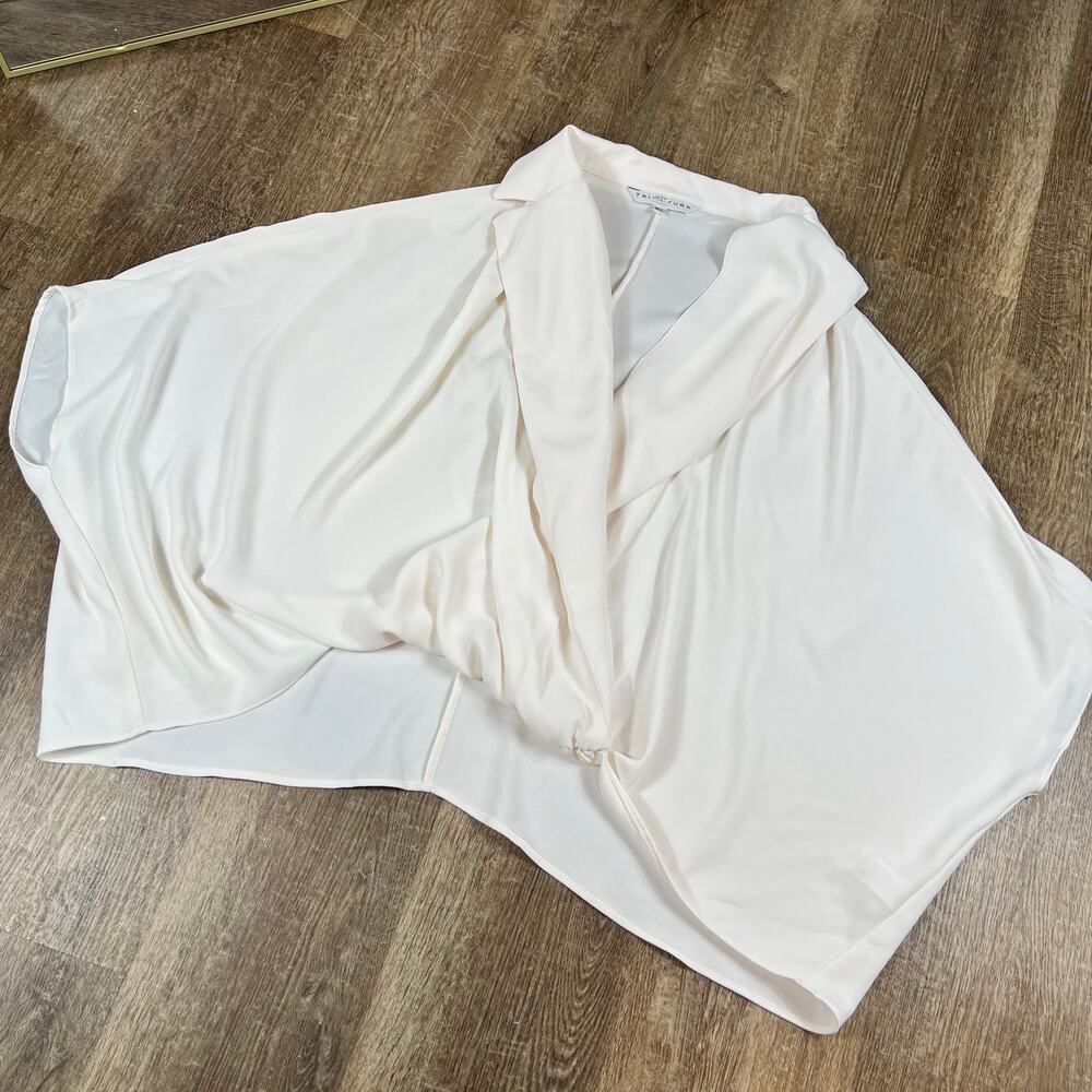 Trina Turk Shore Top Cream Flowy Oversized Top - Picture 4 of 4